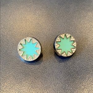 House Of Harlow Sterling Silver & Leather Earrings